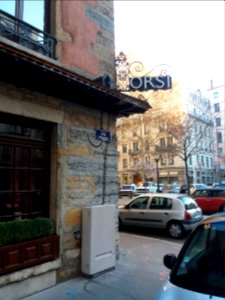 Lyon 6e - Rue Boileau, restaurant Pierre Orsi, enseigne