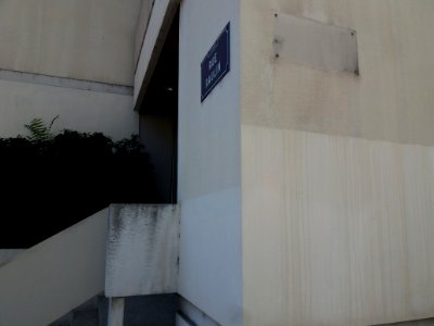Lyon 7e - Rue Étienne Rognon, plaque manquante à l'angle de la rue Raulin