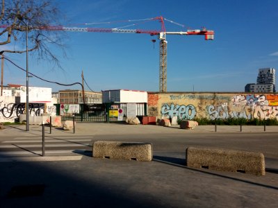 Lyon 7e - Rue Pré Gaudry - Travaux du futur collège Pré-Gaudry - Chantier