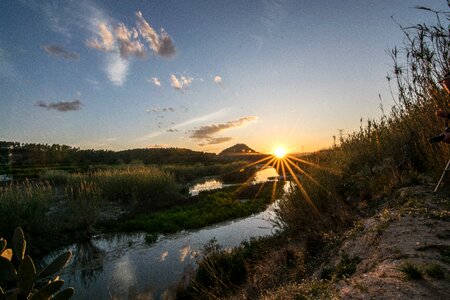 Sunset sky panoramic