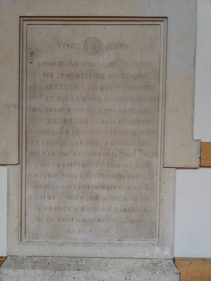 Lyon 5e - Fourvière Hôtel - Plaque VIVAT IESUS