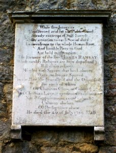 Memorial to James Ramsay, Teston