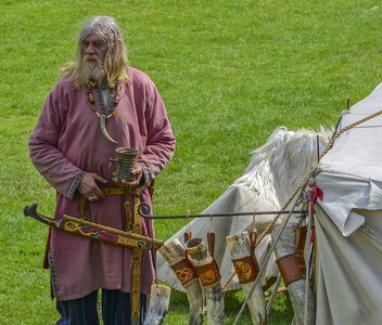 Historical sword warrior photo