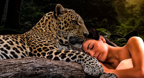 Woman sensual forest