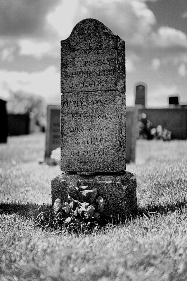 Black and white photography stone old