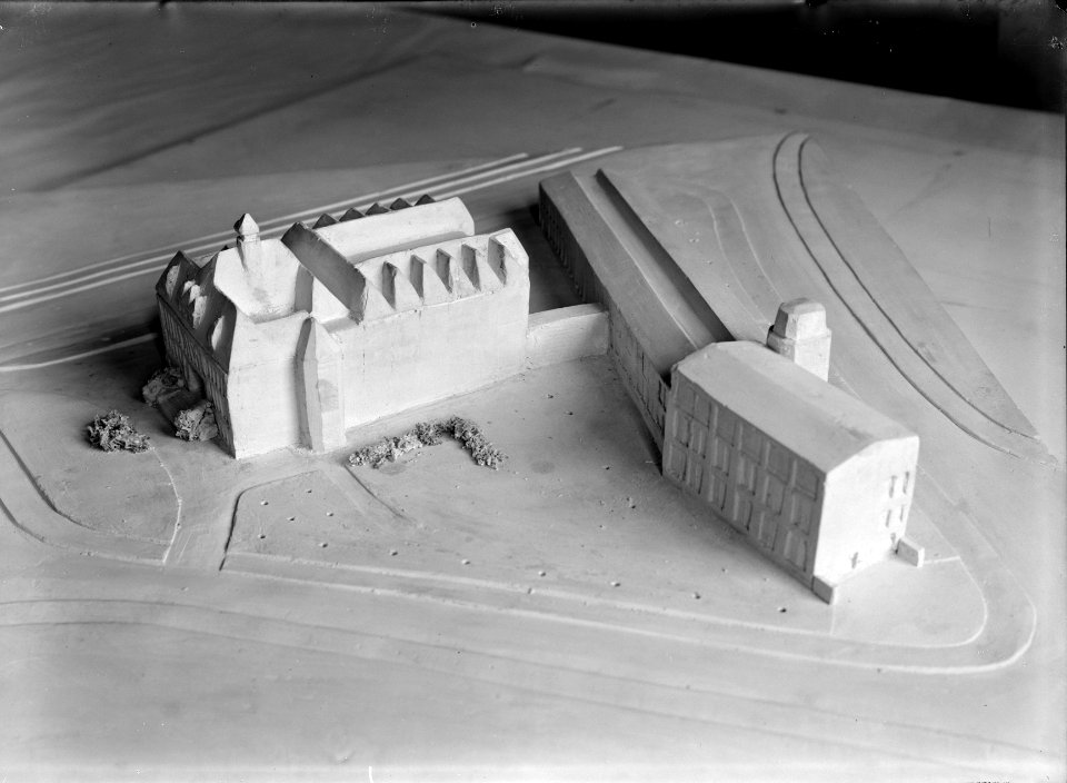 Maquette van de uitbreiding van het kantoorgebouw van de Koninklijke Nederlandse, Bestanddeelnr 192-0043