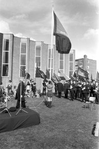 Opening Leger des Heils corpsgebouw aan Burgemeester Vening Meineszlaan te Amste, Bestanddeelnr 926-3112