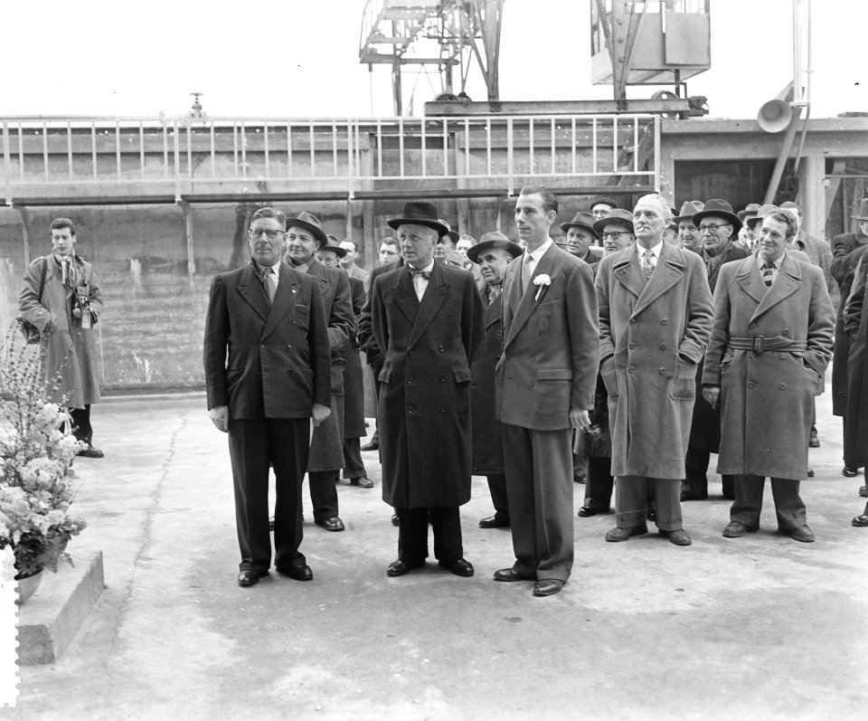 Opening door burgemeester dAilly Eerste Amsterdam Kalkmortelfabriek, Bestanddeelnr 906-3428
