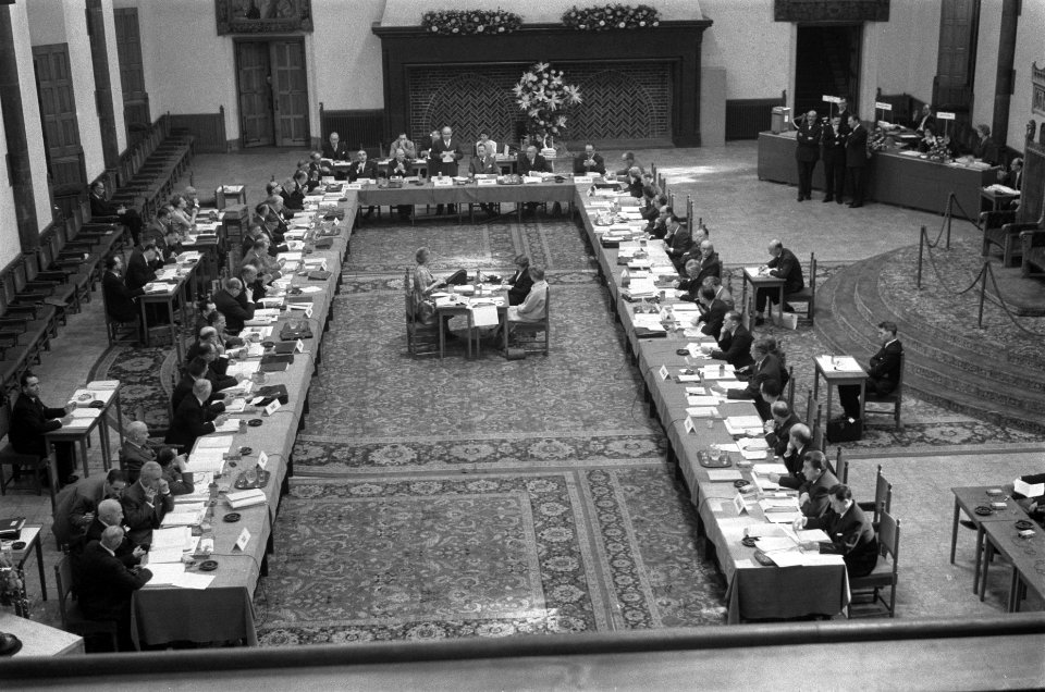 Opening conferentie van Ministers van Verkeer in de Ridderzaal in Den Haag , ove, Bestanddeelnr 911-6482