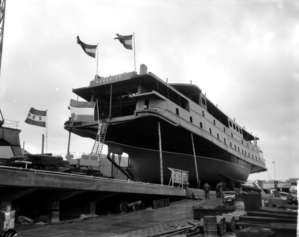 Opdracht Zaanlandse tewaterlating veerboot Marsdiep te Zaandam, Bestanddeelnr 915-1460
