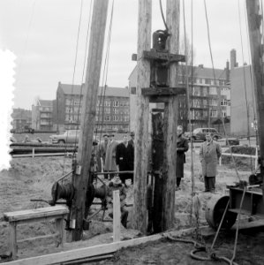 Opdrachten Heiwerk eerste paal Minervaplein, Bestanddeelnr 907-4849