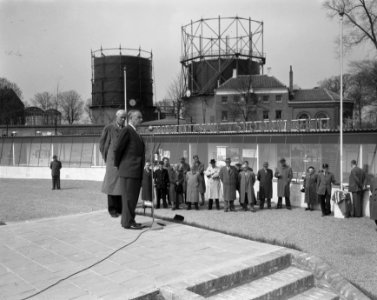 Opening paviljoen spoorwegen in Miniatuur Middelburg Walcheren, Bestanddeelnr 907-7212