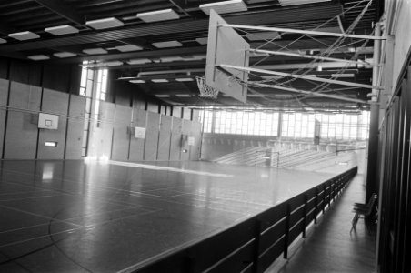 Opdracht Gemeente Amsterdam , sporthal bij Osdorper Scholengemeenschap , interie, Bestanddeelnr 928-7656