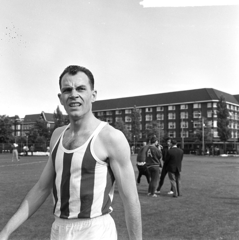 Open Amsterdamse atletiekkampioenschappen op de Sintelbaan. Rob Heemskerk, Bestanddeelnr 918-0470