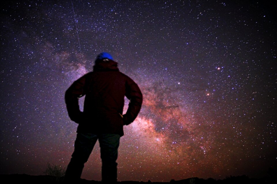 Night galaxy silhouette