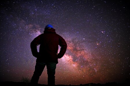 Night galaxy silhouette