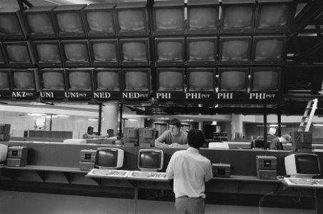 Opdracht Financieel Dagblad optiebeurs in Amsterdam, interieur, Bestanddeelnr 933-9247