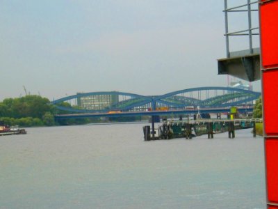 Norderelbbrücken von Kaltehofe aus