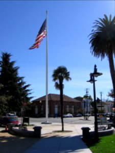Niles Town Plaza flag 2671