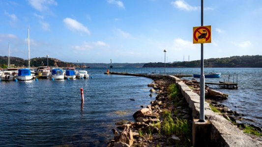 No fishing in the inner harbor at Rixö Marina 2