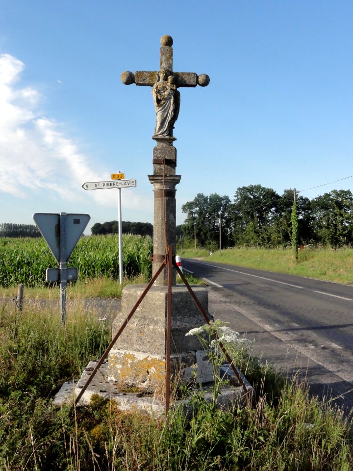 Normanville (Seine-Mar.) croix de chemin, verso