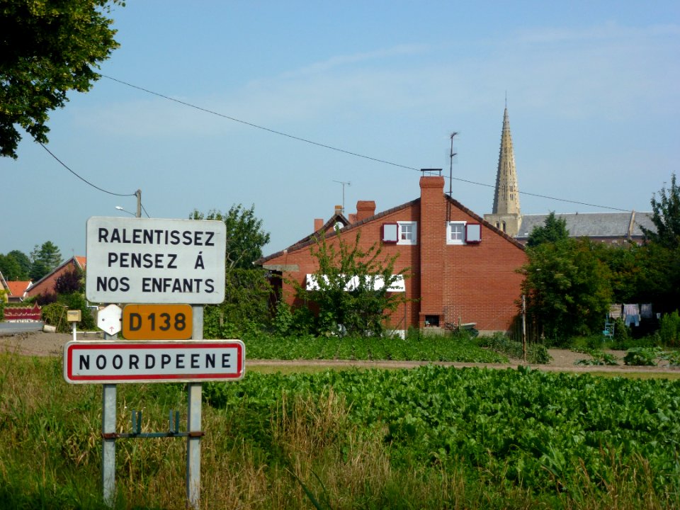 Noordpeene (Nord, Fr) city limit sign