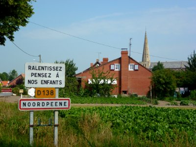 Noordpeene (Nord, Fr) city limit sign