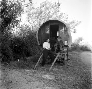 Paddy Rush (links) voor een huifkar, Bestanddeelnr 191-0813 photo