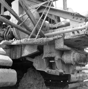 Ontginning, grondbewerking, egaliseren, bezanden, ruilverkavelingen, bezandingsm, Bestanddeelnr 159-0348