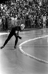 Olympische Winterspelen 1964 André Kouprianoff (Frankrijk) in actie op de 1500 , Bestanddeelnr 916-0095