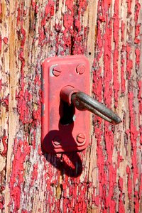 Red door open photo