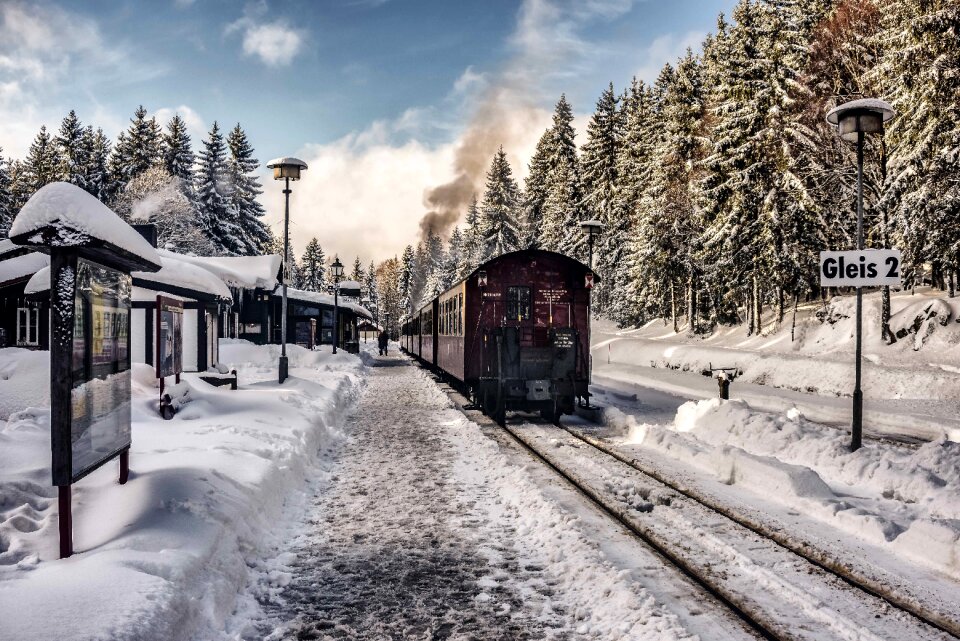 Nature winter in the harz mountains resin