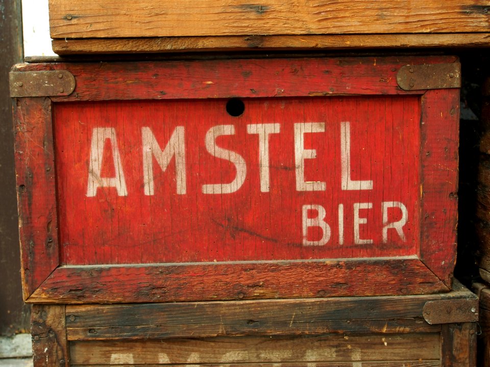 Old wooden Amstel beer krates, photo 4