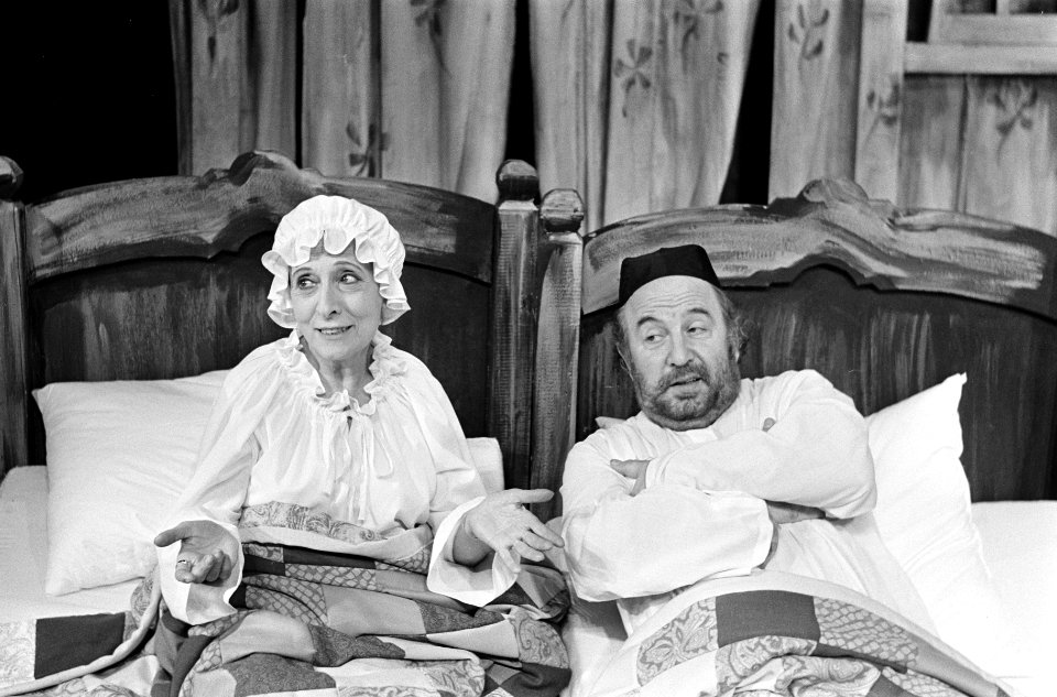 Musical Anatevka. Enny Mols-de Leeuwe als Golde en Lex Goudsmit als Tevje, Bestanddeelnr 919-8936