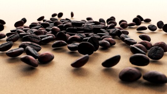 Roasted coffee closeup arabica photo