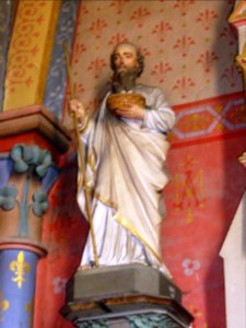 Morley (Meuse) église, statue d'un saint