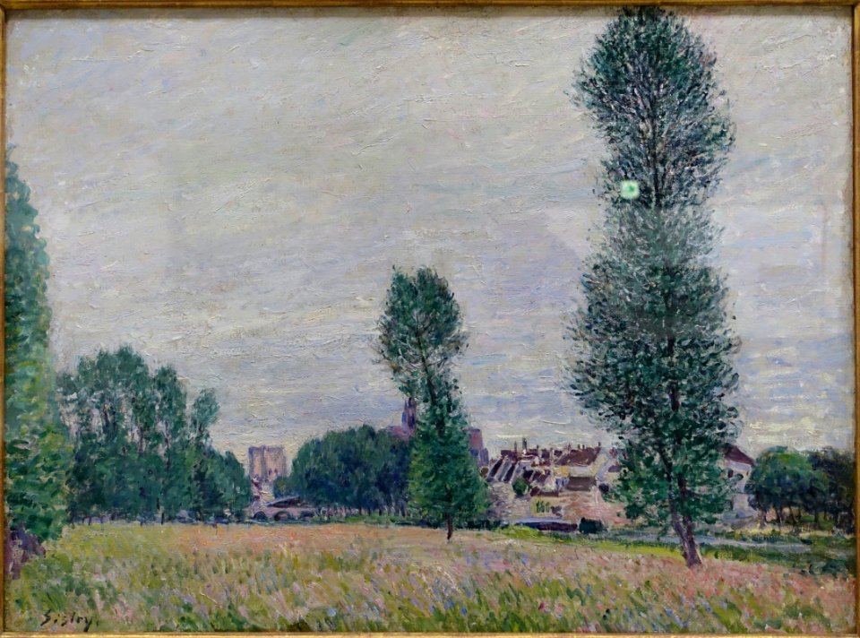 Moret, vu des champs, by Alfred Sisley, 1886, oil on canvas - Matsuoka Museum of Art - Tokyo, Japan - DSC07420