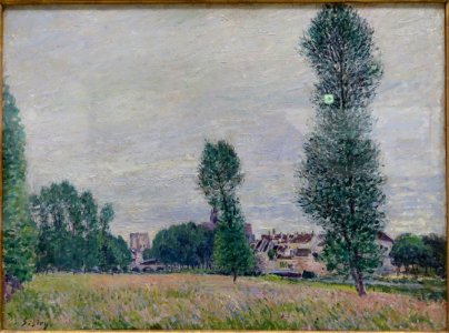 Moret, vu des champs, by Alfred Sisley, 1886, oil on canvas - Matsuoka Museum of Art - Tokyo, Japan - DSC07420