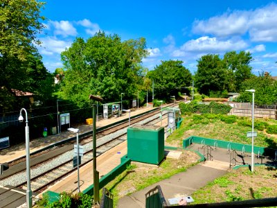 Morden Road tram high side westb photo