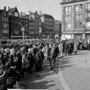 Nationale herdenking op de Dam, publiek, Bestanddeelnr 916-3872