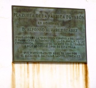 Navalcarnero - Plazuela de la Fábrica de Jabón, en homenaje a don Alfonso Álvarez Suárez 1
