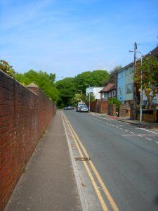 Northward view along Goldstone Lane, Hove (May 2018)