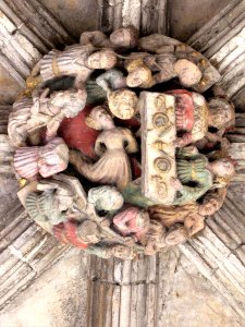 Norwich Cathedral cloisters, roof boss 18