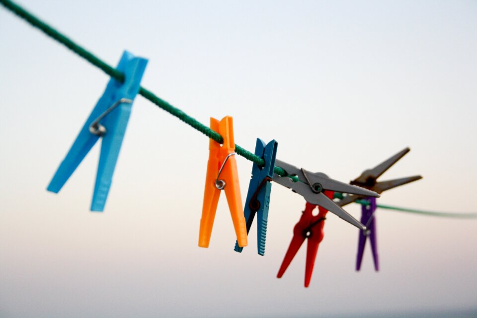 Clip clothes colorful