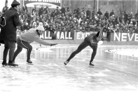Nederlandse schaatskampioenschappen Deventer dames en heren, 12 Kees Verkerk, 13, Bestanddeelnr 925-2922