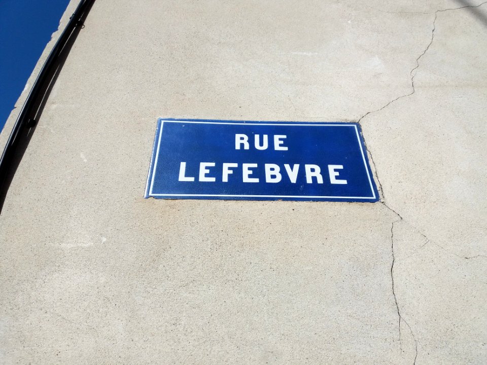 Neuville-sur-Saône - Rue Lefèbvre - Plaque ancien modèle