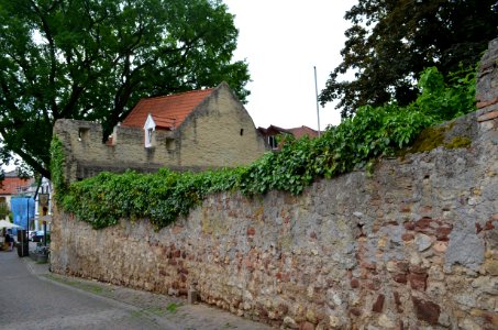 Nierstein, evangelischer Kirchhof, Außenmauer