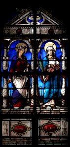 Vitrail Hôtel-Dieu Nogent-sur-Seine Ottin Verrière Sainte Elisabeth et Sainte Félicité 07092019 8137
