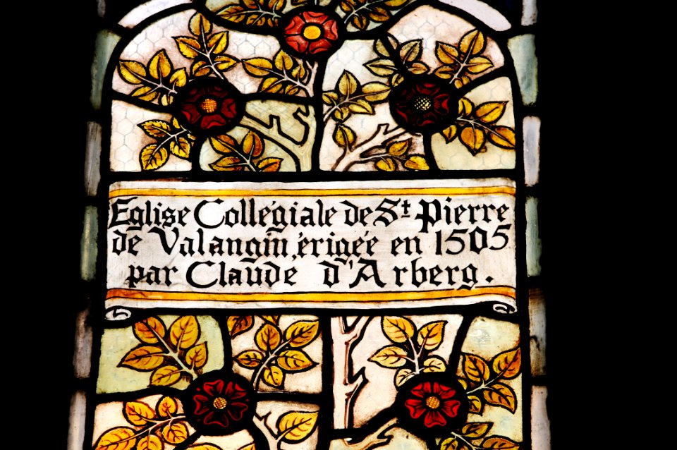 Vitrail de la collégiale de valangin