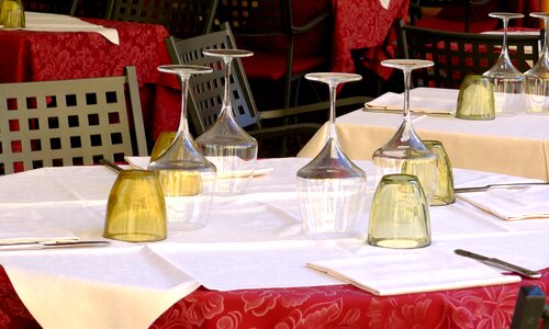 Tablecloth italy glass photo